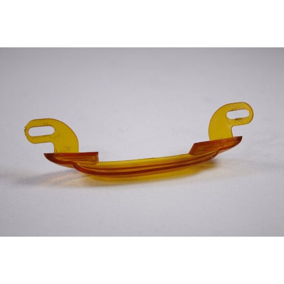 SET of 2 Orange Lucite Art Deco drawer pull inserts, drawer handle parts - Picture 4 of 10